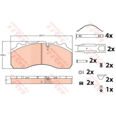 Колодки тормозные TRW GDB5067