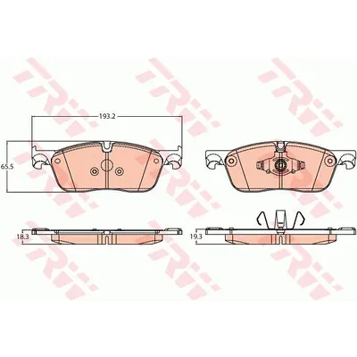 Колодки передние LAND ROVER TRW GDB2100