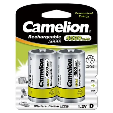Батарейка Ni-Cd Camelion Rechargeable D 1,2V (2 шт) NC-D4500BP2