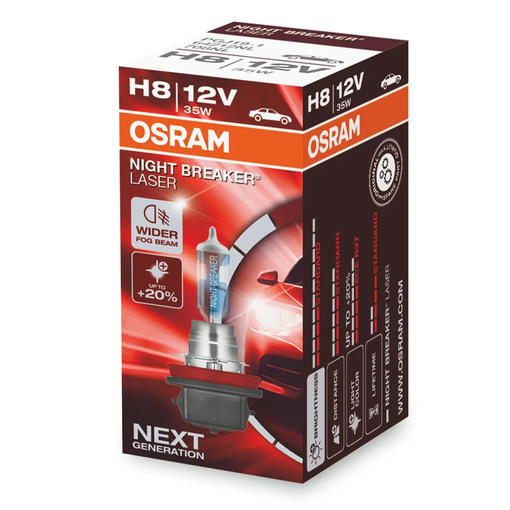 Лампа 12V H8 35W PGJ19-1 3200K OSRAM NIGHT BREAKER 1 шт. картон 64212NL