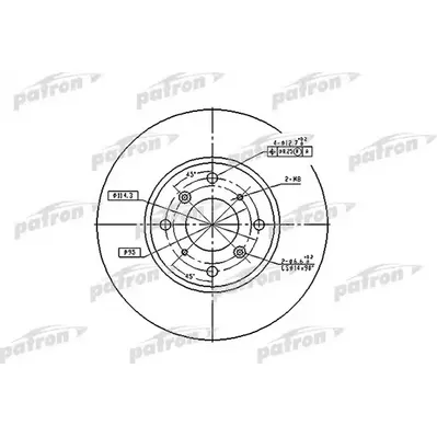 Диск тормозной передний HONDA: ACCORD VII 98-02, ACCORD VII AERODEC PATRON PBD4151