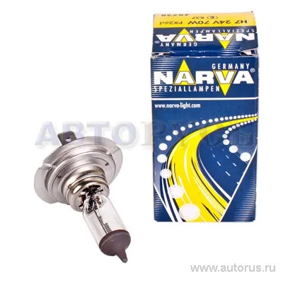 Лампа 24V H7 70W NARVA Standard 1 шт. картон 48728