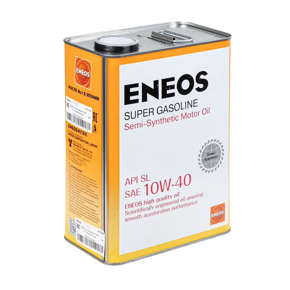 Масло моторное ENEOS Super Gasoline SL 10W-40 полусинтетическое 4 л УЦЕНКА! oil1357-N9