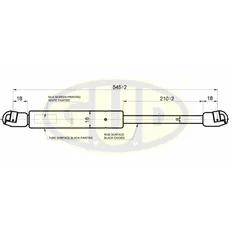 АМОРТИЗАТОР БАГАЖНИКА BMW SERIA 3 TOURING (E91) 09/05- 450N L545/210MM G.U.D GGS020162