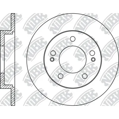 Диск тормозной задний HYUNDAI IX20/KIA VENGA 2010-> /D=258MM NIBK RN1714