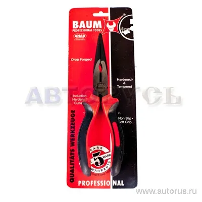 Тонкогубцы 8 L 200 мм в блистере BAUM 103-8B