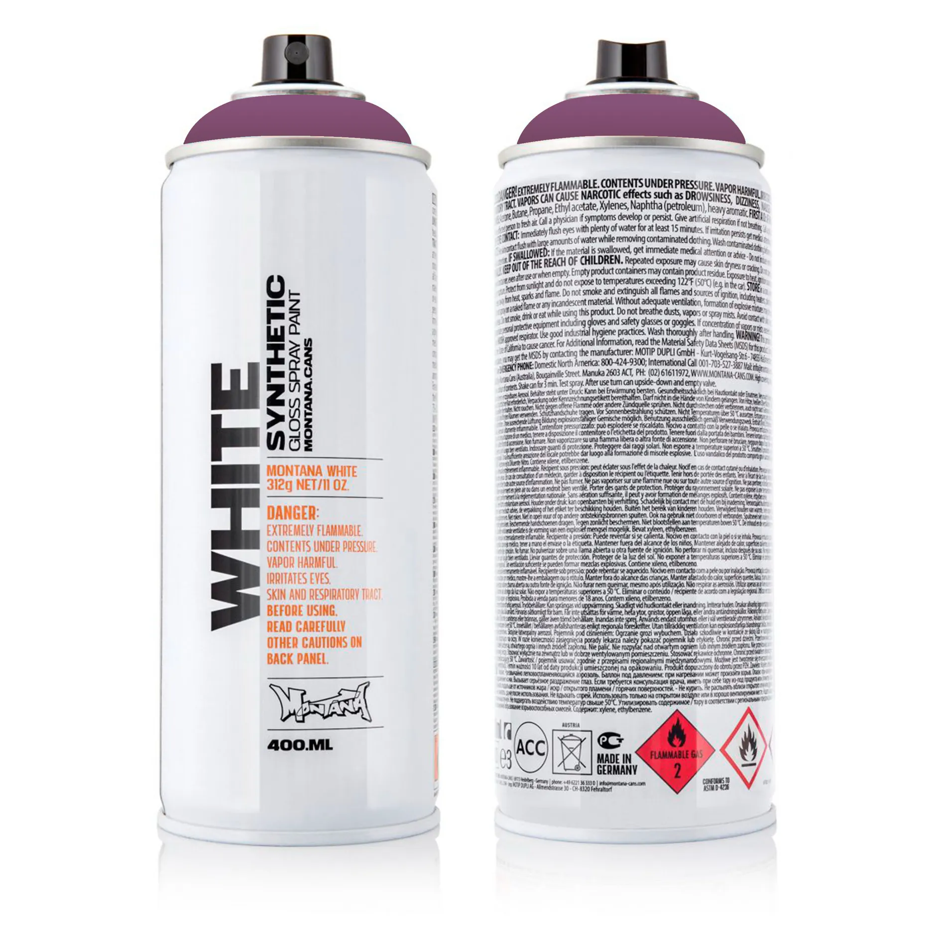 Краска WHITE лиловый фантом MONTANA CANS 4040 WHT