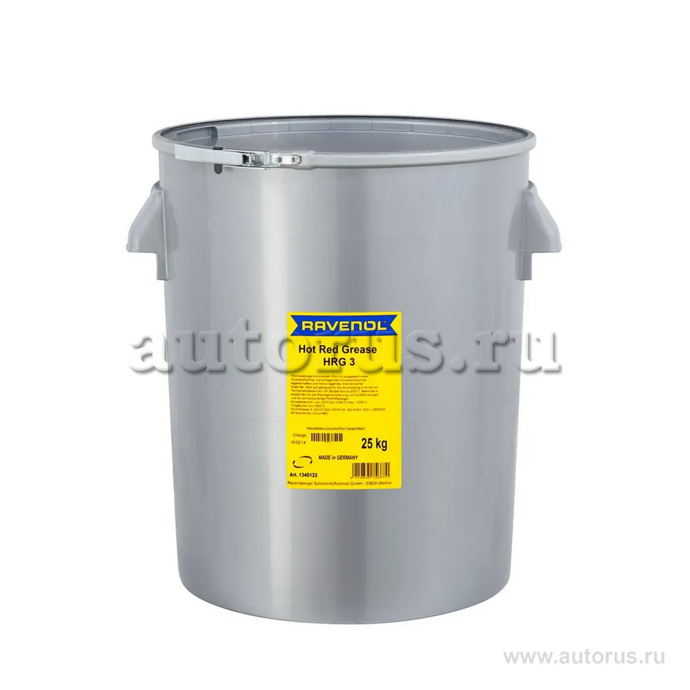 Смазка пластичная RAVENOL Hot Red Grease HRG 3 25 кг Ravenol 1340122-025