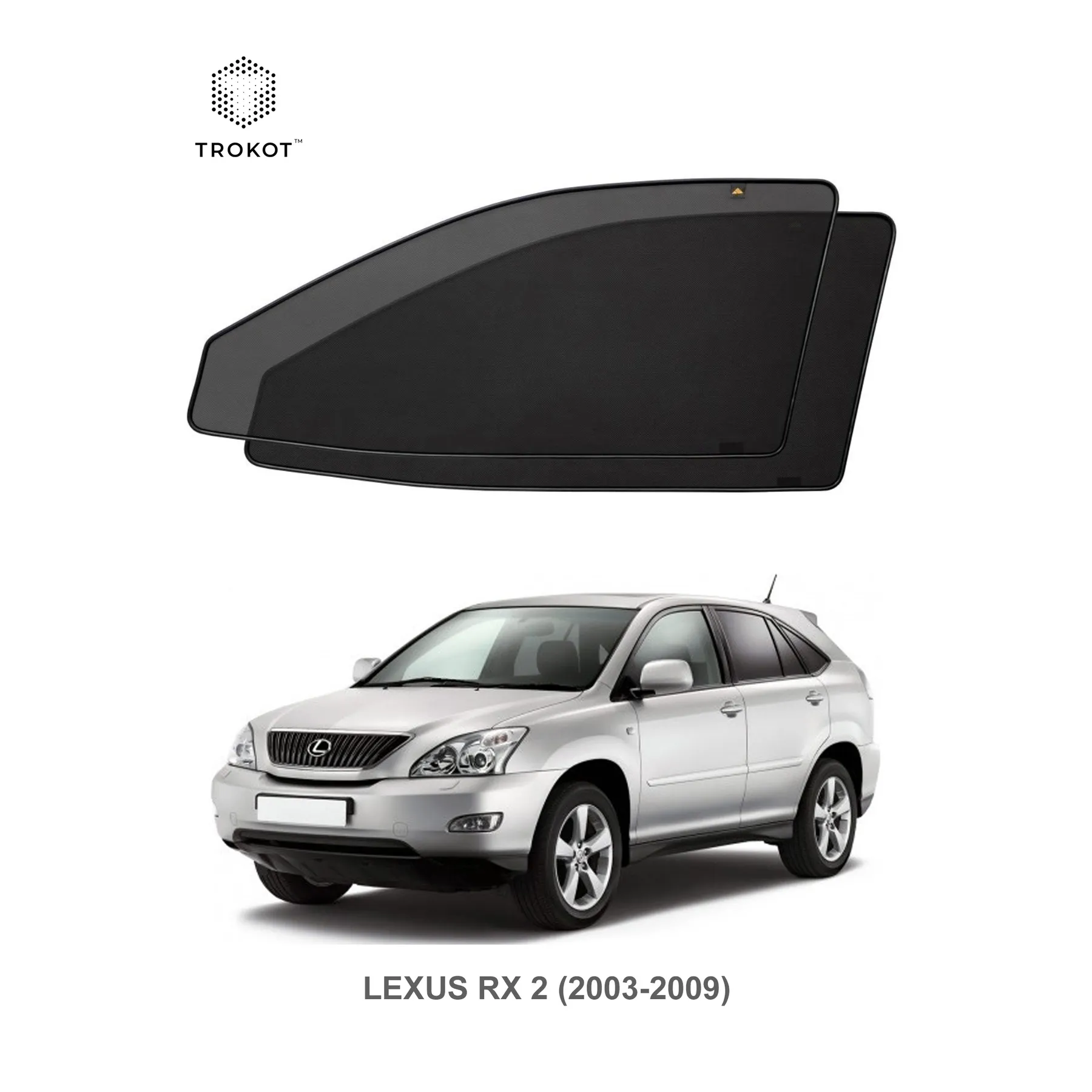 Комплект шторок на передние двери Lexus RX (2) (2003-2009)