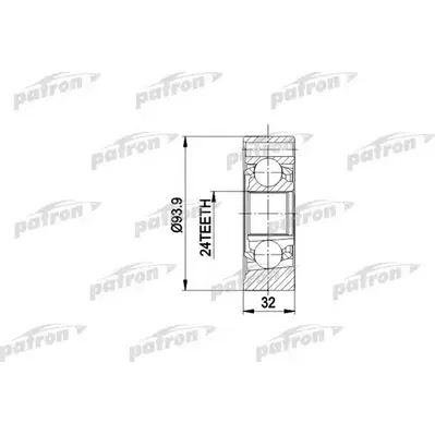 ШРУС внутр к-кт VOLVO: 340-360 82-89, 340-360 седан 82- PATRON PCV3018