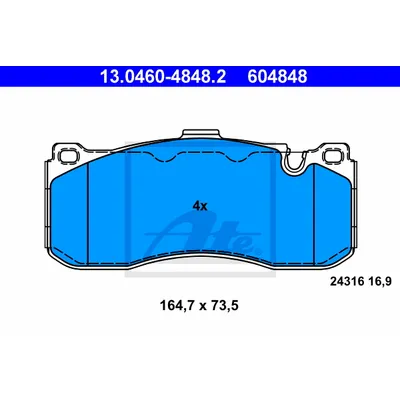 Колодки дисковые п BMW ATE 13046048482