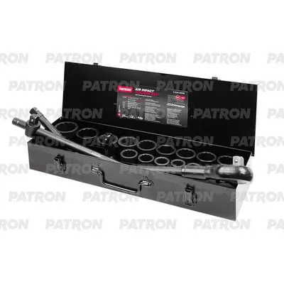 Набор инструментов 21пр: 3/4 inch, 12гр: 17, 19, 21, 22, 24, 27, 30, PATRON P-6212-9MPB