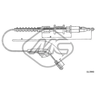 Трос ручника OPL VECTRA 2/0 ALL DX-RH Metalcaucho 82518