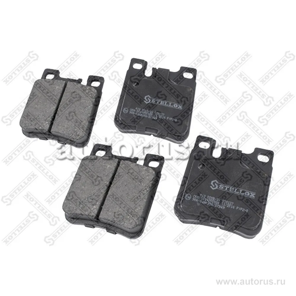 Колодки дисковые задн. с антискрип. пл. MB W140 91>/W202 94>/W210 STELLOX 418 000B-SX