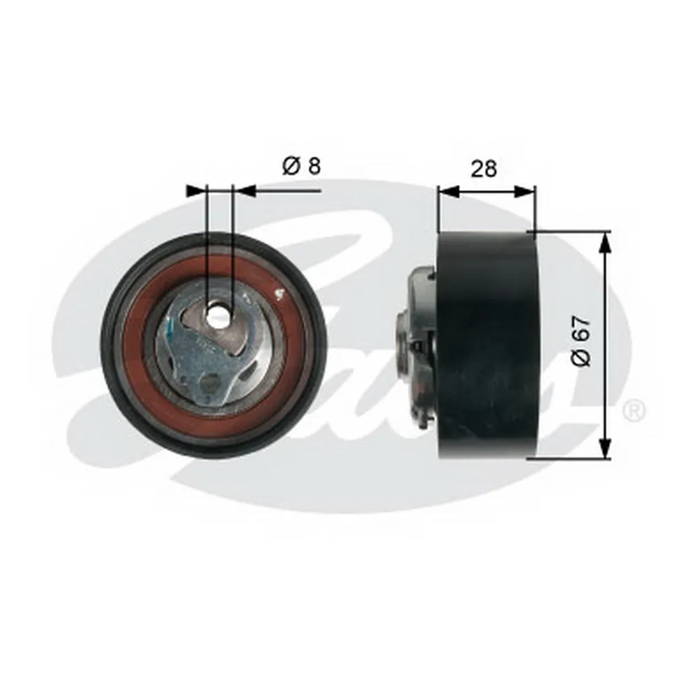 Ролик ремня ГРМ CHERY TIGGO 1.6 CHERY B11/Fora/Tiggo mot.1,6/1,8/2,0L GATES T43136