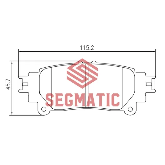 Колодка торм диск зад Lexus Rx 3.5 2008-2015; Lexus Rx 3.5 2008-2012; Lexus Rx 2.7 2008-2015 SEGMATIC SGBP2619