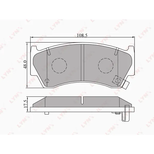 Колодки тормозные LYNXauto BD-5703