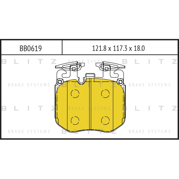 Колодки тормозные дисковые задние BMW 5 G30/F90/G31 17->/7 G11/G12 15-> BLITZ BB0619