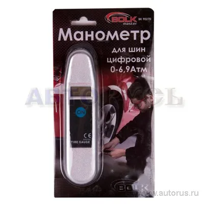 Манометр для шин цифровой 0-6,9Атм BOLK BK90270