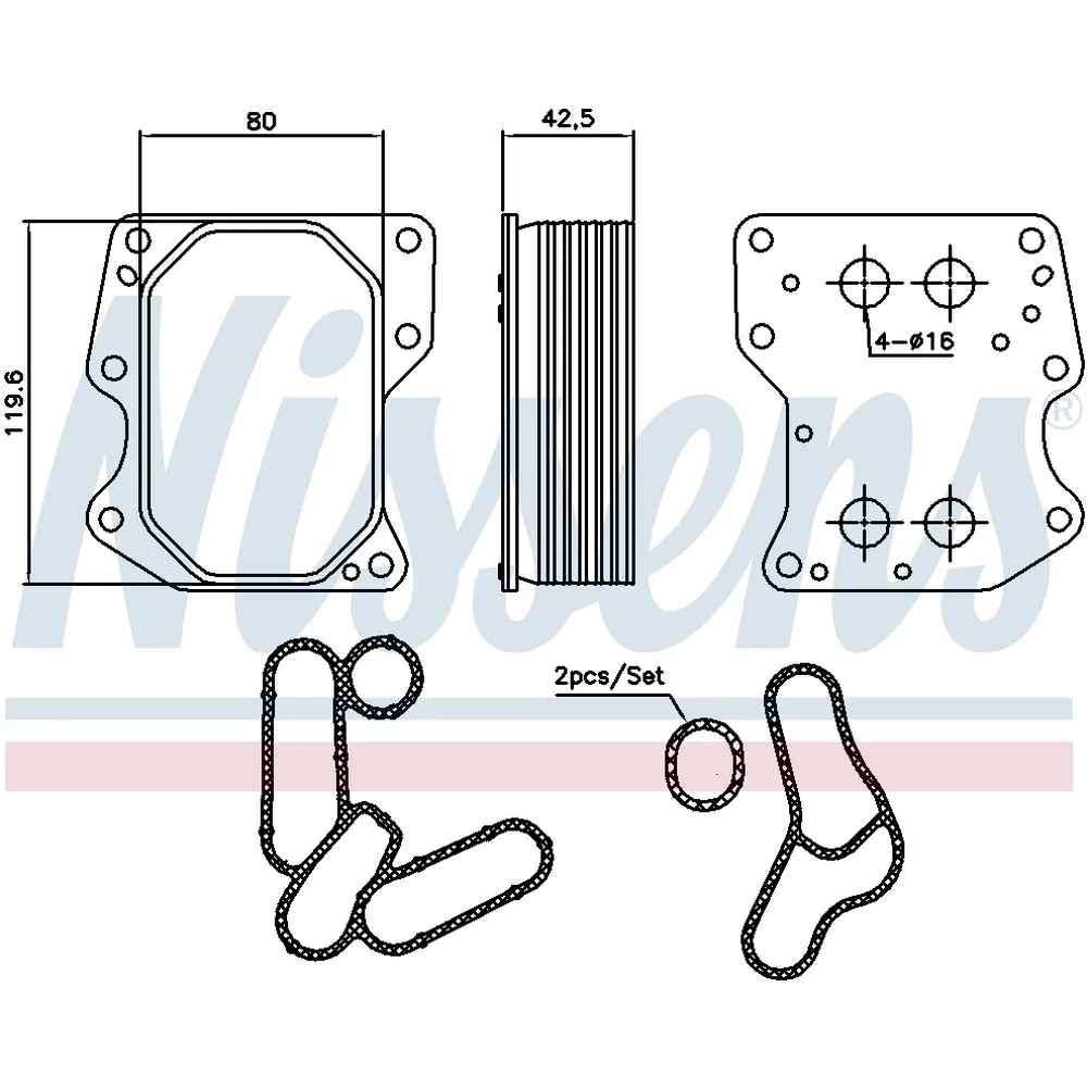 Радиатор масляный NISSENS 90752