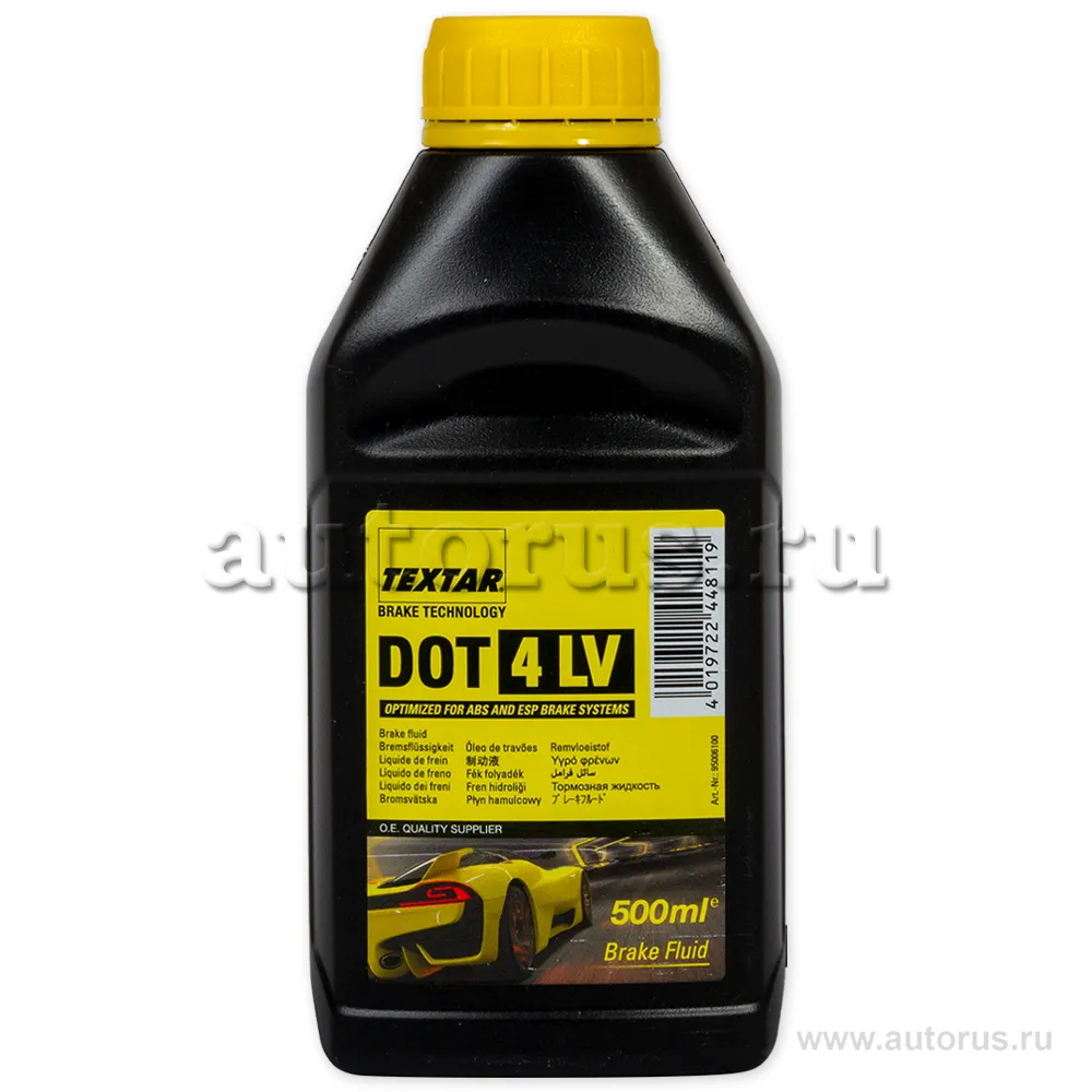 Жидкость тормозная TEXTAR Brake Fluid DOT4 0,5 л 95006100
