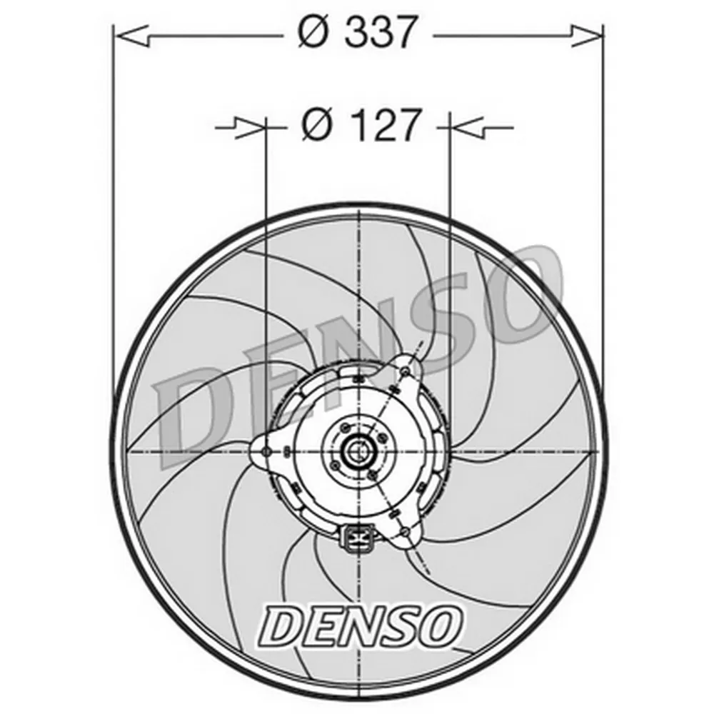 Вентилятор радиатора основного PEUGEOT 406 DENSO DER21002
