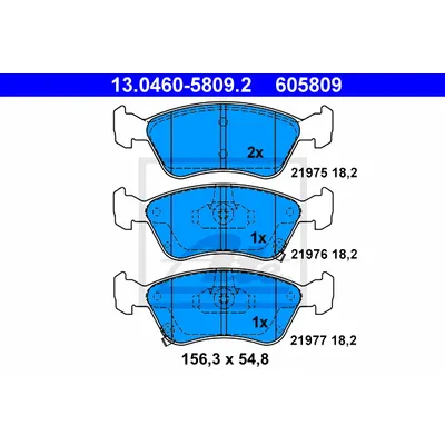 Колодки дисковые п. Toyota Avensis 1.6i-2.0i 16V/2.0TD 97 ATE 13046058092