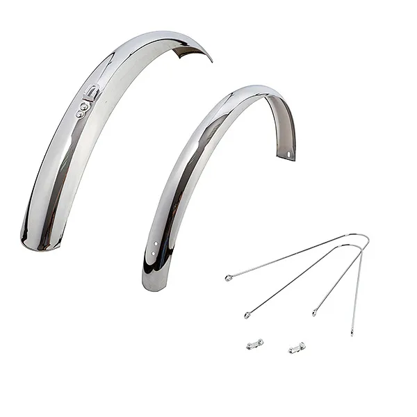 Крылья, переднее и заднее, для складных велосипедов , колесо 24, хром Bike Parts Х94971
