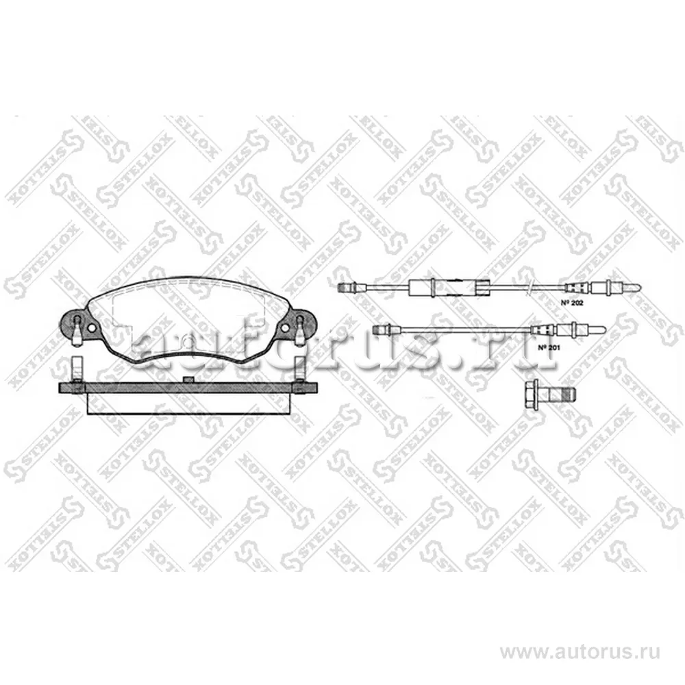Колодки дисковые п. Citroen C5 1.8i 16V 00> STELLOX 840 004-SX