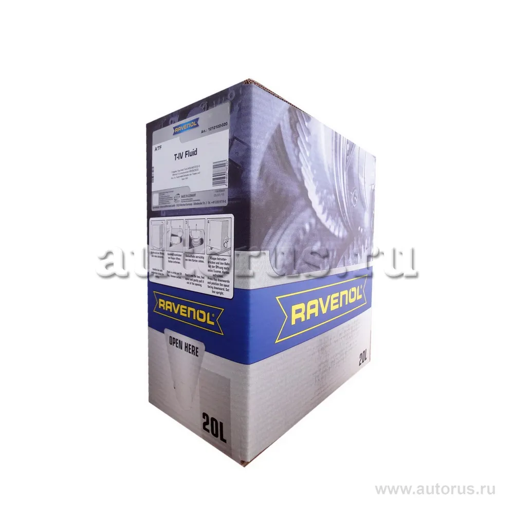 Трансмиссионное масло RAVENOL ATF T-IV Fluid (20л) ecobox 1212102-B20 (4014835787223)