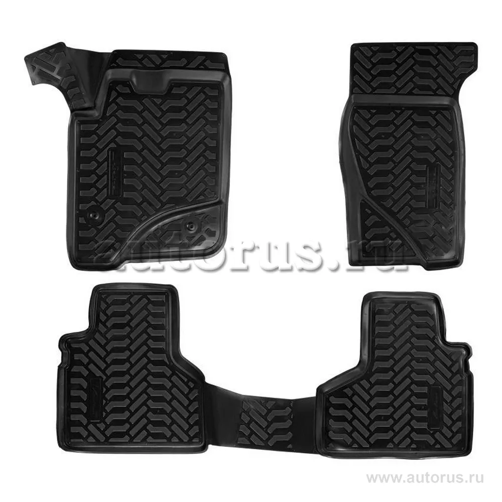 Ковры для Chevrolet Niva (02-), 4 шт., выс. борт, 3D, ТЭП, черн. AIRLINE ACM-PS-01
