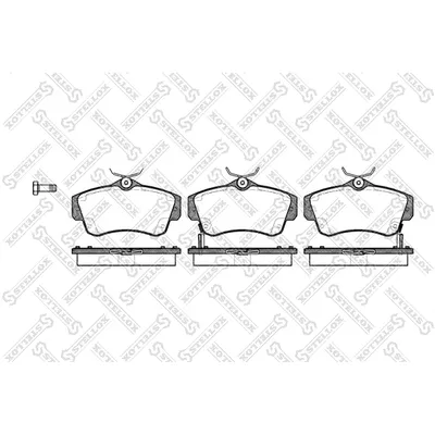 Колодки дисковые п. с антискрип. пластинами Chrysler PT Cruiser 1.6i-2.4i &16V 00> STELLOX 764002_SX