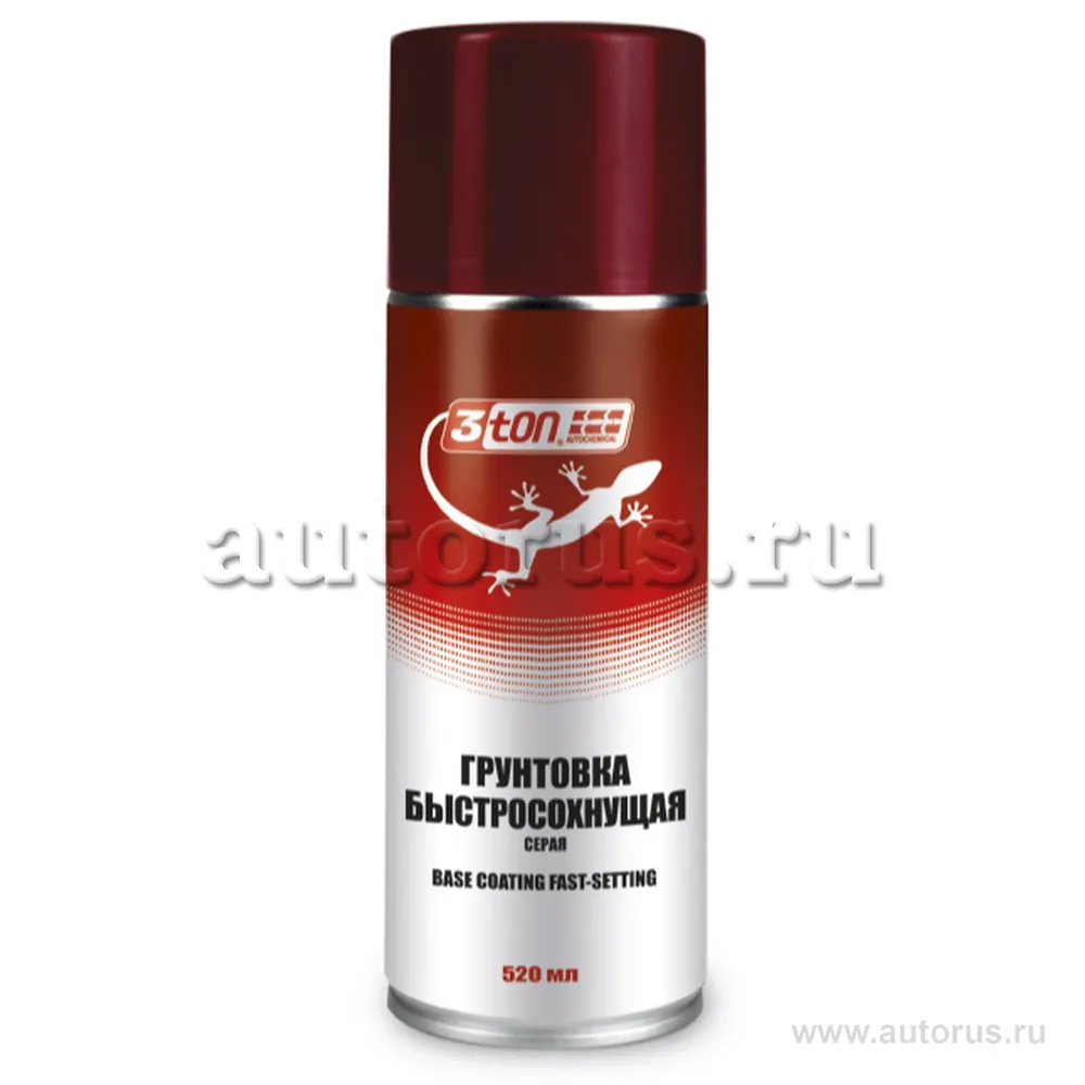 Грунтовка быстросохнущая 3TON серая 520 мл ТС-549 40605