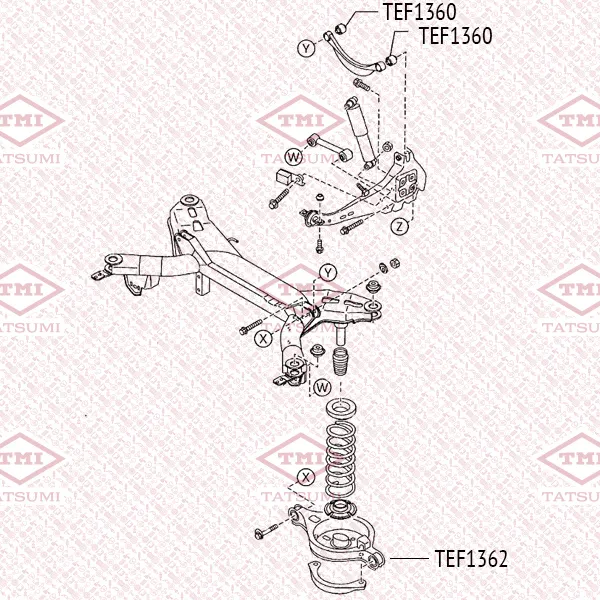 Сайлентблок заднего верхнего поперечного рычага MAZDA 6 ->08 TATSUMI TEF1360