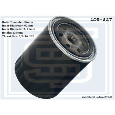 Фильтр масляный VW GOLF III / PASSAT (B4) / SHARAN/T-4 1,9TD STARKE 103-827