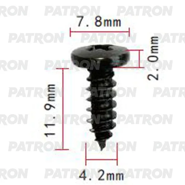 Саморез Toyota Применяемость: Саморез 4.2x12mm PATRON P372146