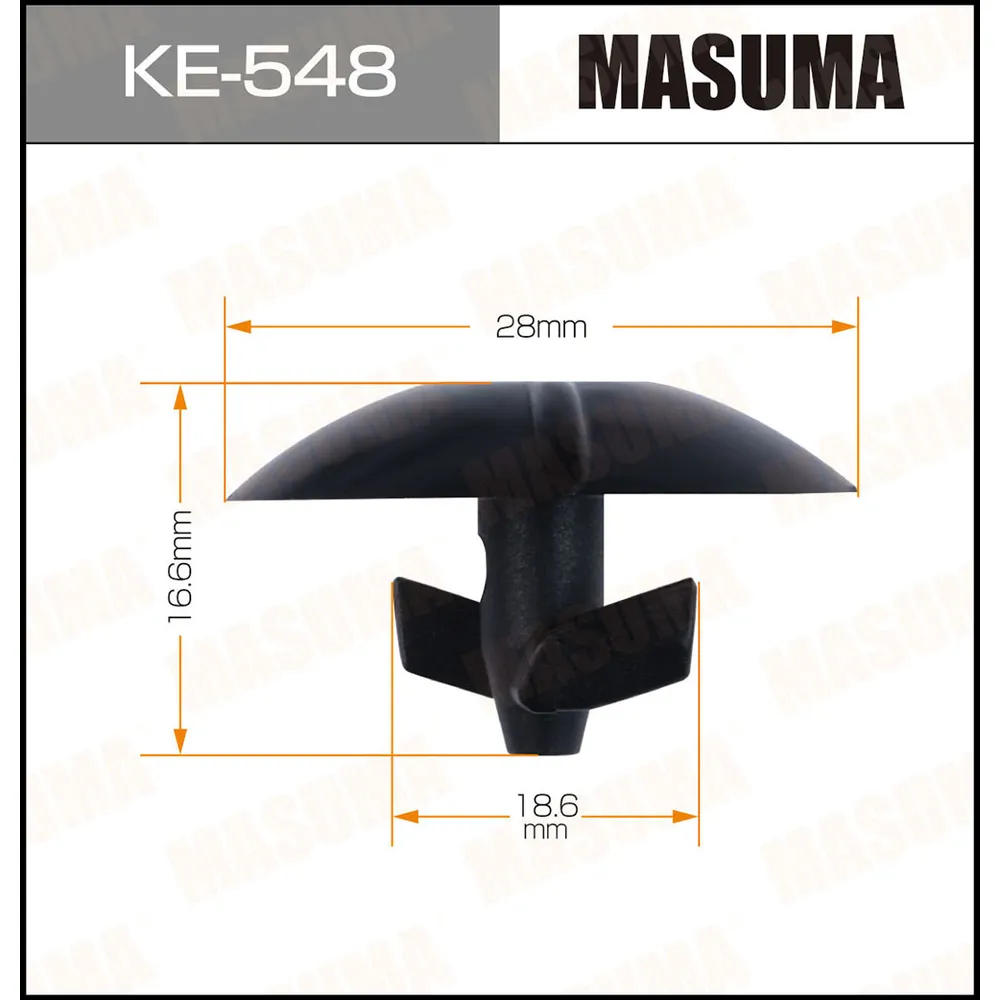 Клипса автомобильная уп.50 MASUMA KE-548