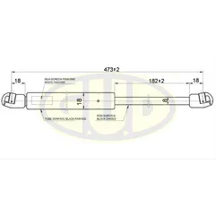 АМОРТИЗАТОР БАГАЖНИКА MIT OUTLANDER 05/03- 540N L=473/182MM G.U.D GGS020360