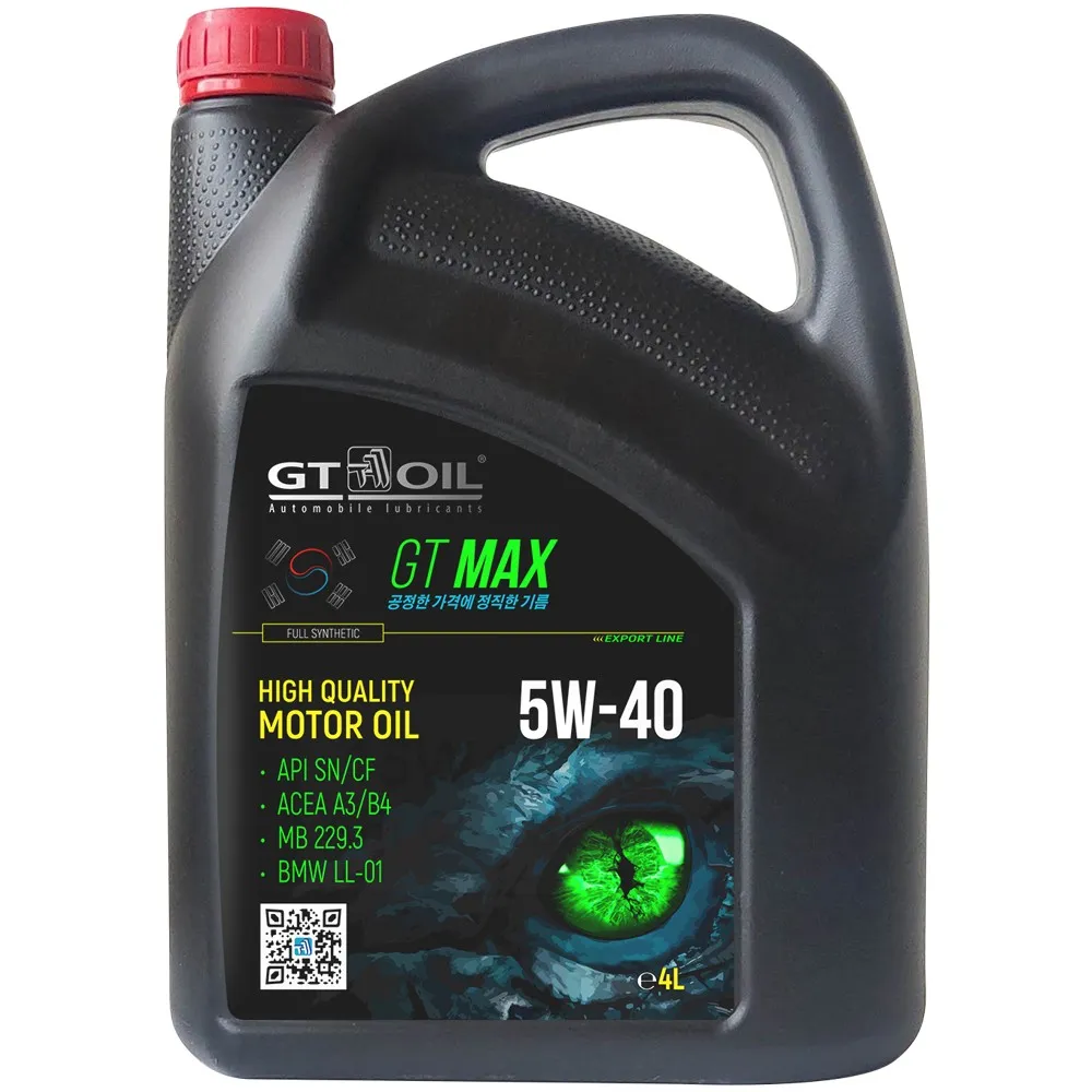 Масло моторное GT OIL Max 5W-40 синтетическое 4 л 8809059409015
