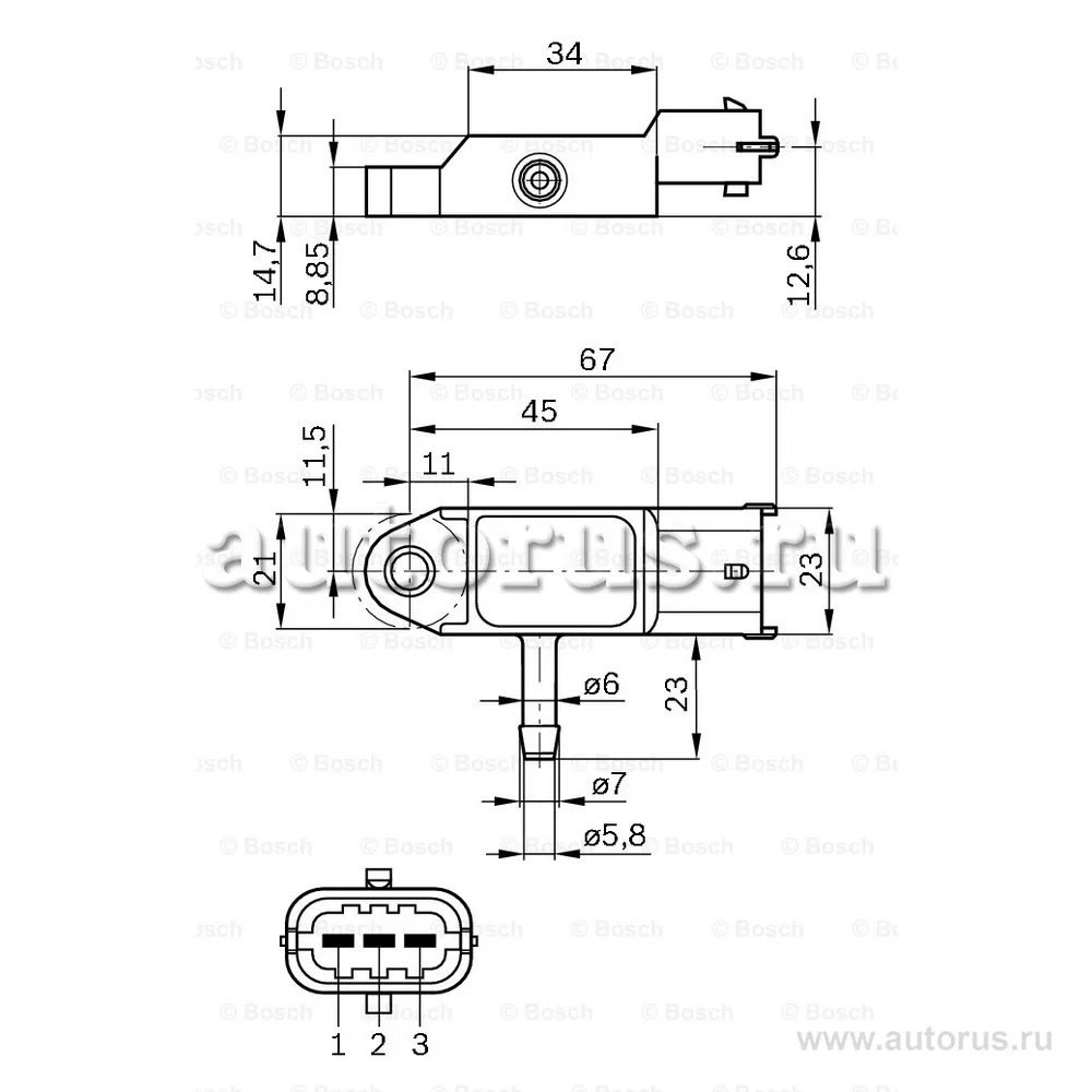 Датчик, давление наддува