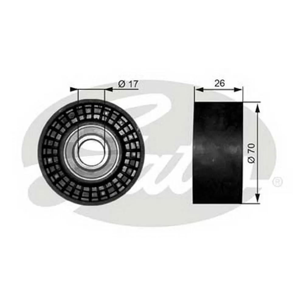 Ролик натяжит.поликл.ремня CHRYSLER VOYAGER III (RG)/MAZDA TRIBUTE GATES T38018