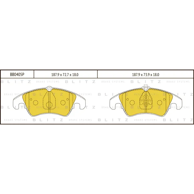 Колодки тормозные дисковые передние AUDI A4/A5 07-> BLITZ BB0405P