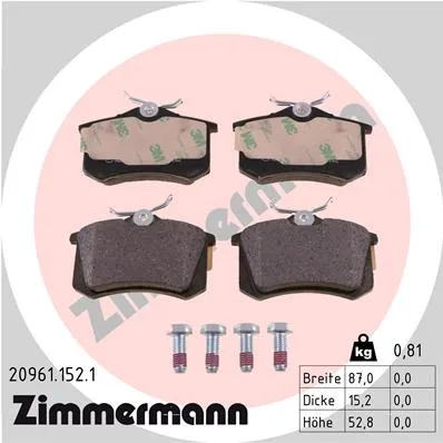 КОЛОДКИ ТОРМ. ЗАД. AUDI A4/VW GOLF II/III//SEAT EXEO 09->/TOLEDO/PEUGEOT 405