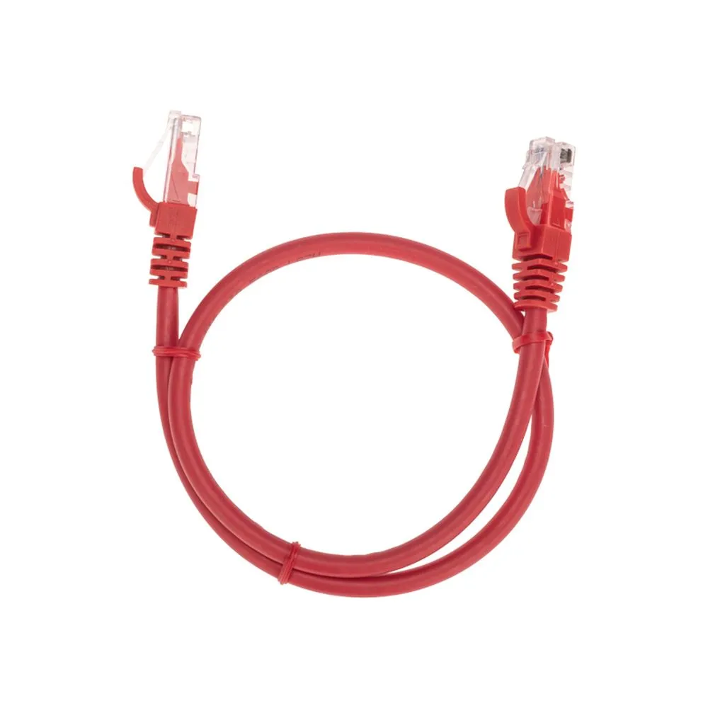 Патч-корд U/UTP CAT 6, RJ45-RJ45, 26AWG, LSZH, красный, 0.5м REXANT 02-0293-05