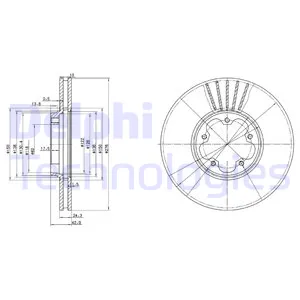 Диск тормозной передний DELPHI BG3676