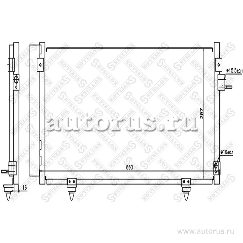 Радиатор кондиционера Subaru Impreza/Forester 2.0i 08> STELLOX 10-45718-SX