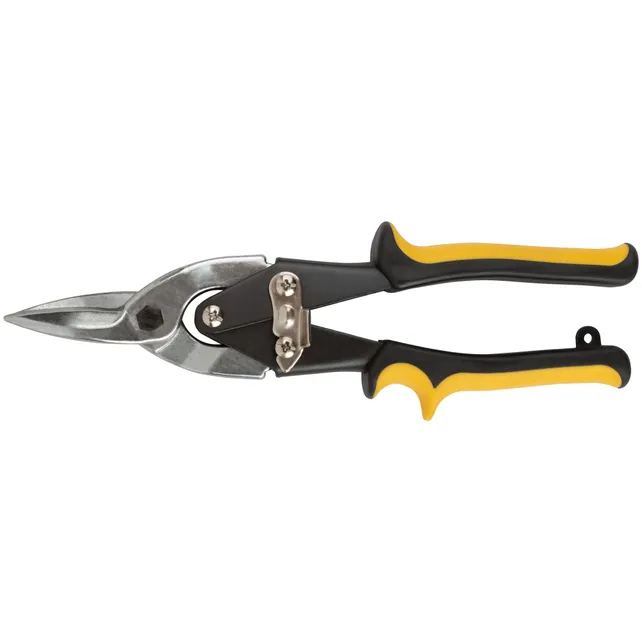 Ножницы по металлу Aviation усиленные, прорезиненные ручки, прямые 250 мм FIT 41470
