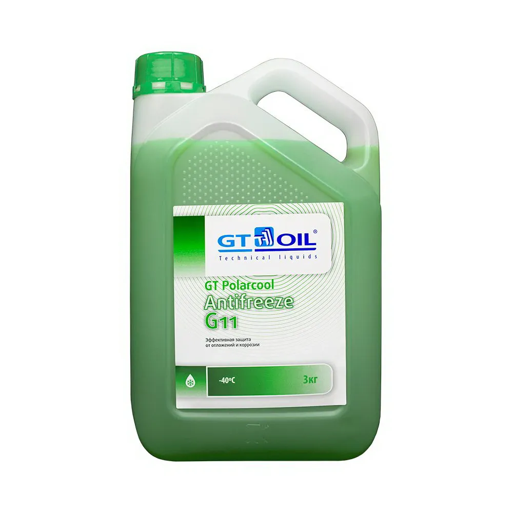 Антифриз GT OIL GT Polarcool G11 G11 готовая -40C зеленый 3 кг 4665300010232
