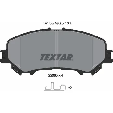 Колодки передние NISSAN Qashqai (J11) 2013->/X-Trail (T32) 2014-> TEXTAR 2206503