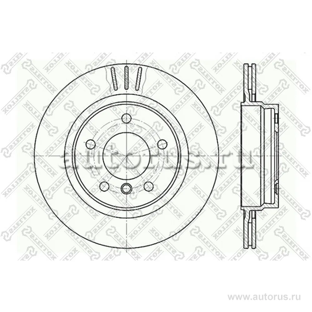 Диск тормозной задний BMW E46 2.5/2.8/2.0D M43/M47/M52/M54 98> STELLOX 60201541V_SX